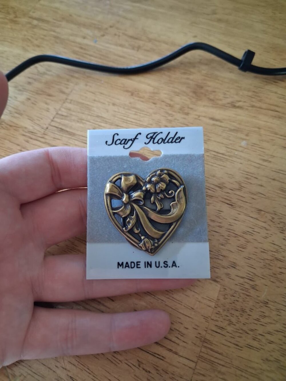 Heart scarf clip
